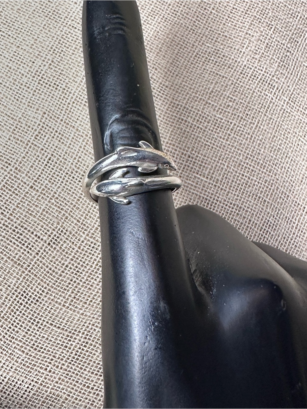 Vintage Sterling Kabana Dolphin Ring .925